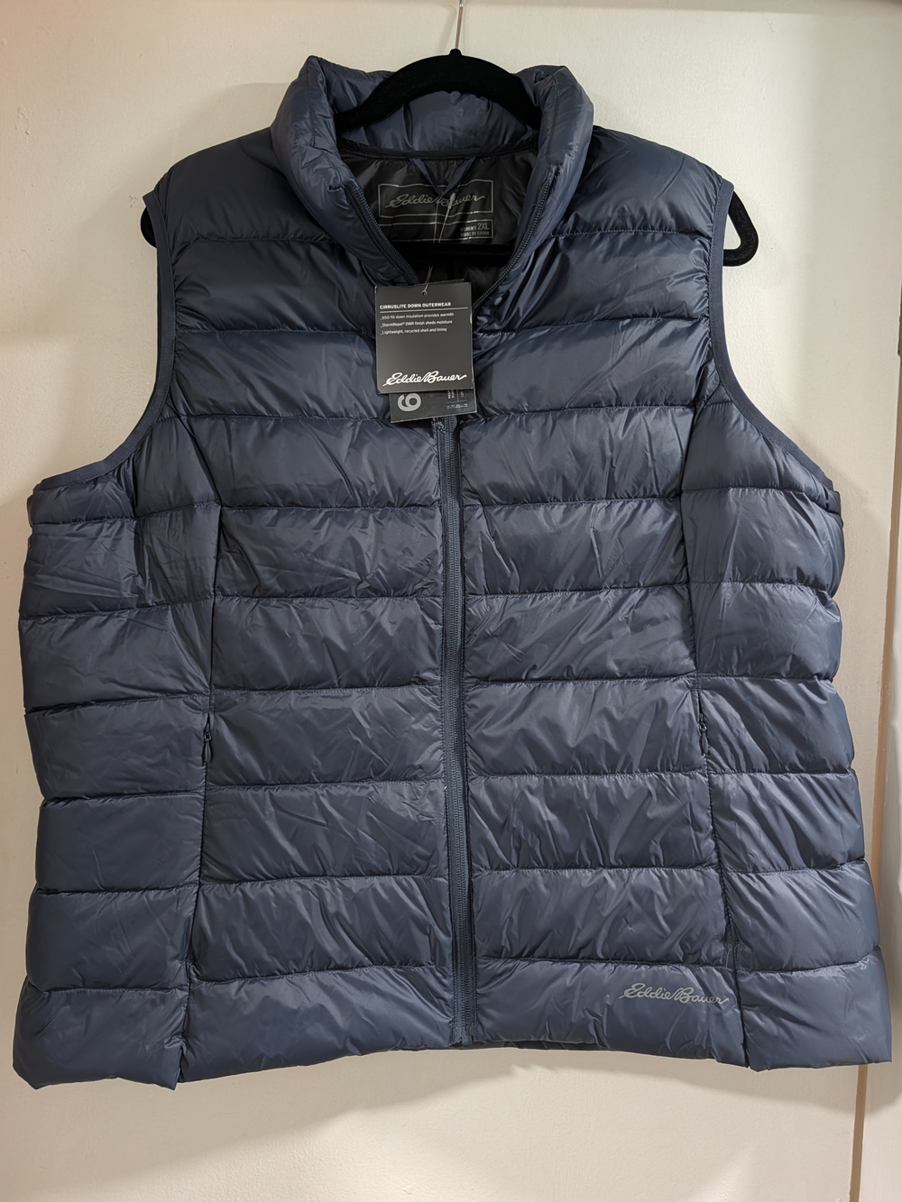 Eddie Bauer EB 650 Quilted Puffer Vest in Slate Blue
